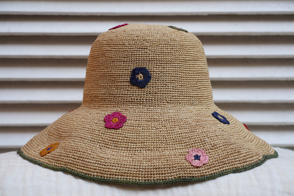 Chapeau Femme Fleurs Fait Main